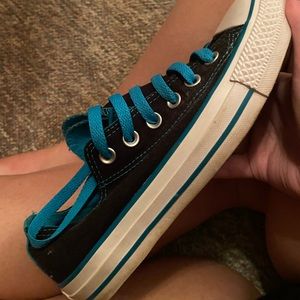 Black & Blue Converse